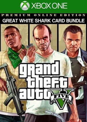 Grand Theft Auto V: Premium Online Edition & Great White Shark Card Bundle Xbox oyun kapağı